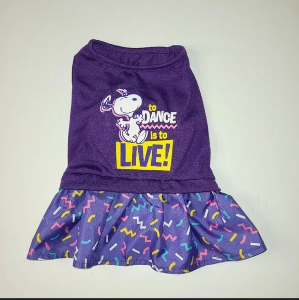 Dog Peanuts To Dance is To Live! Dress Size M
